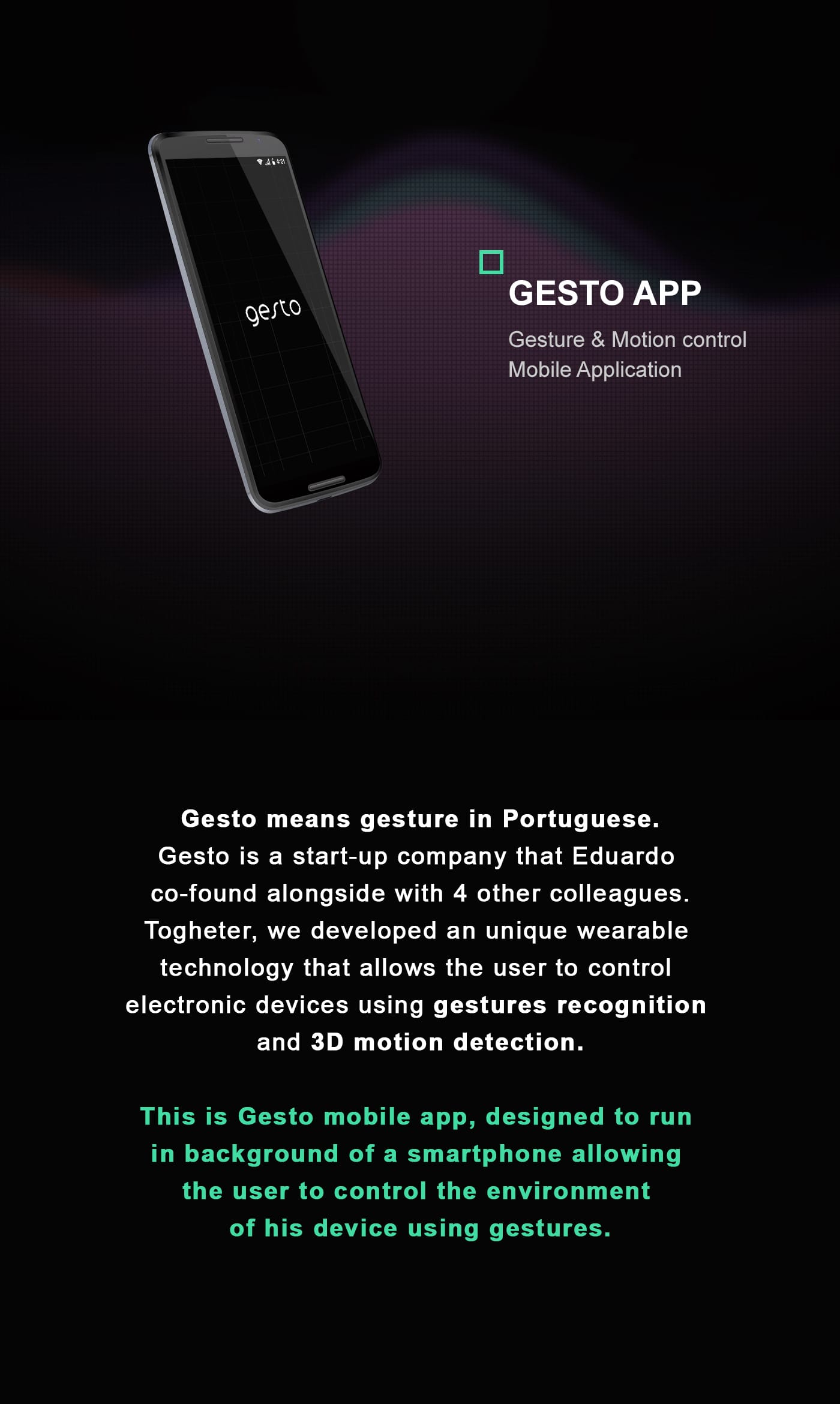 Gesto Gesture Control Mobile App project image