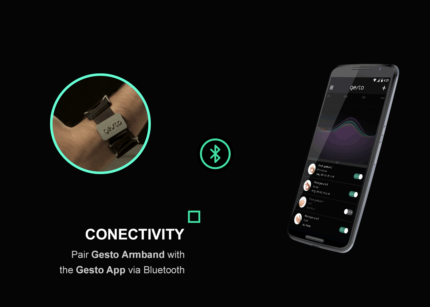 Gesto Gesture Control Mobile App project gif