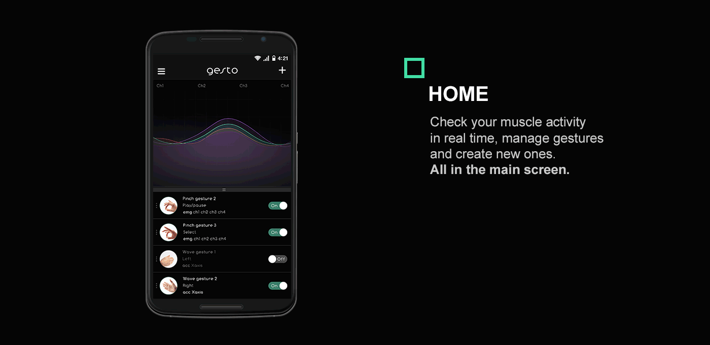 Gesto Gesture Control Mobile App project gif
