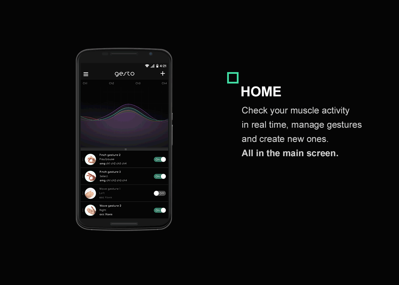 Gesto Gesture Control Mobile App project gif