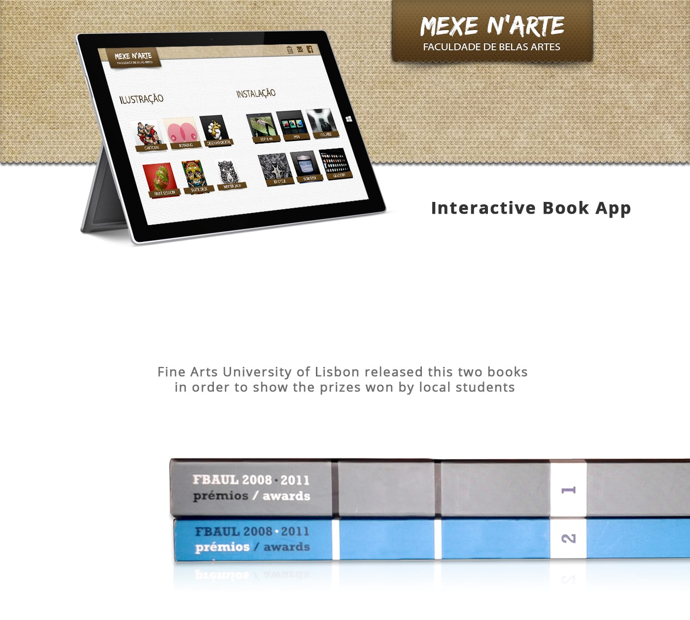 Mexe N'Arte Interactive Book Tablet App project image