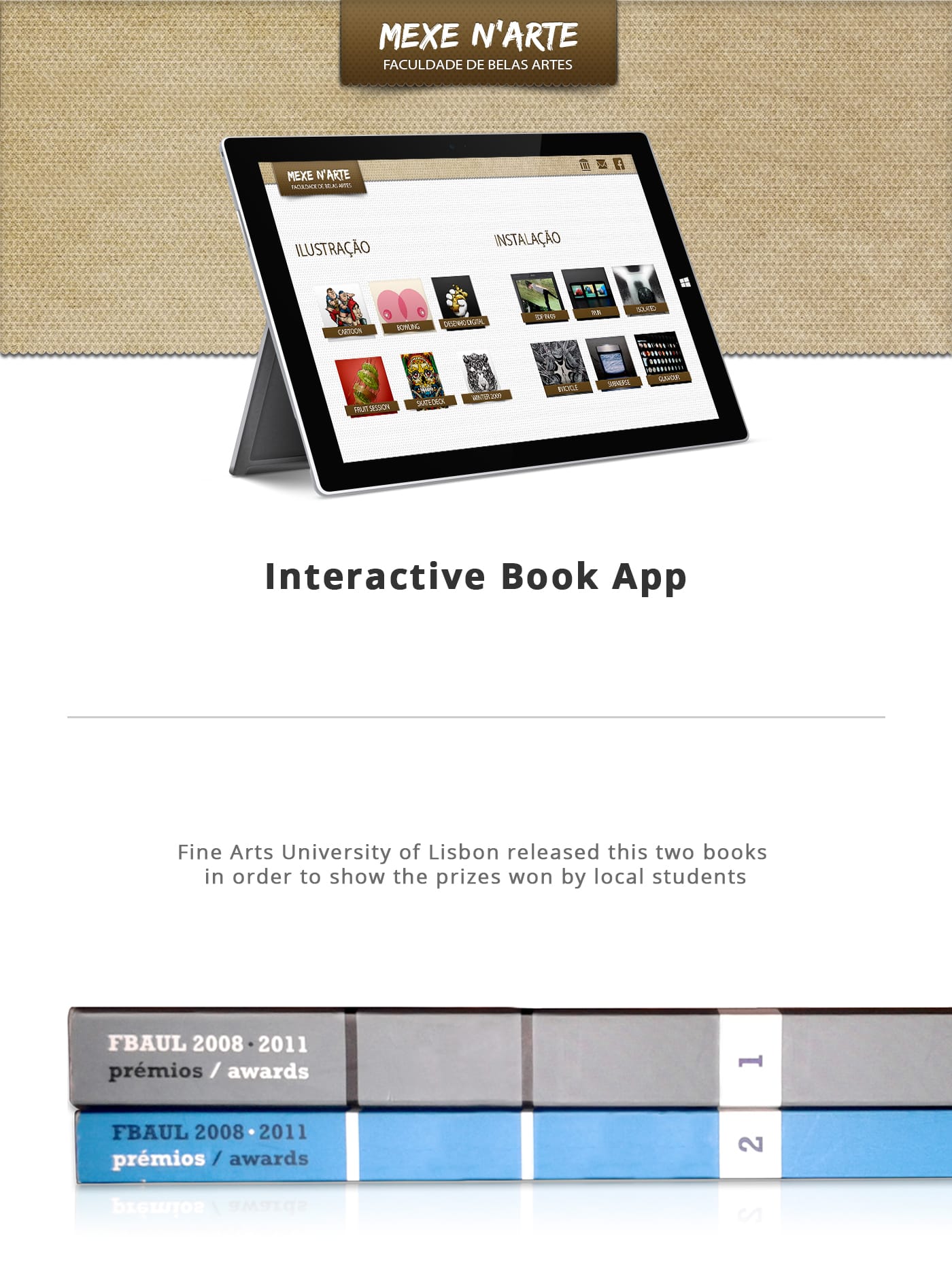 Mexe N'Arte Interactive Book Tablet App project image