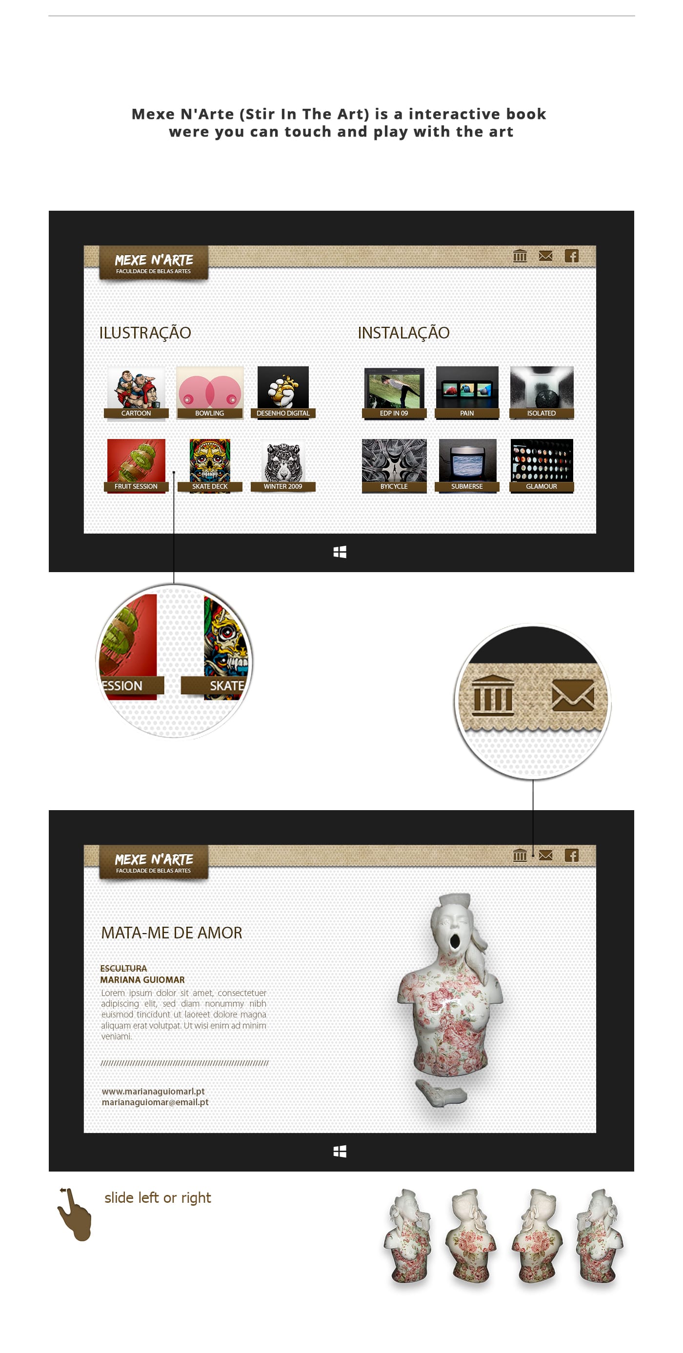 Mexe N'Arte Interactive Book Tablet App project image