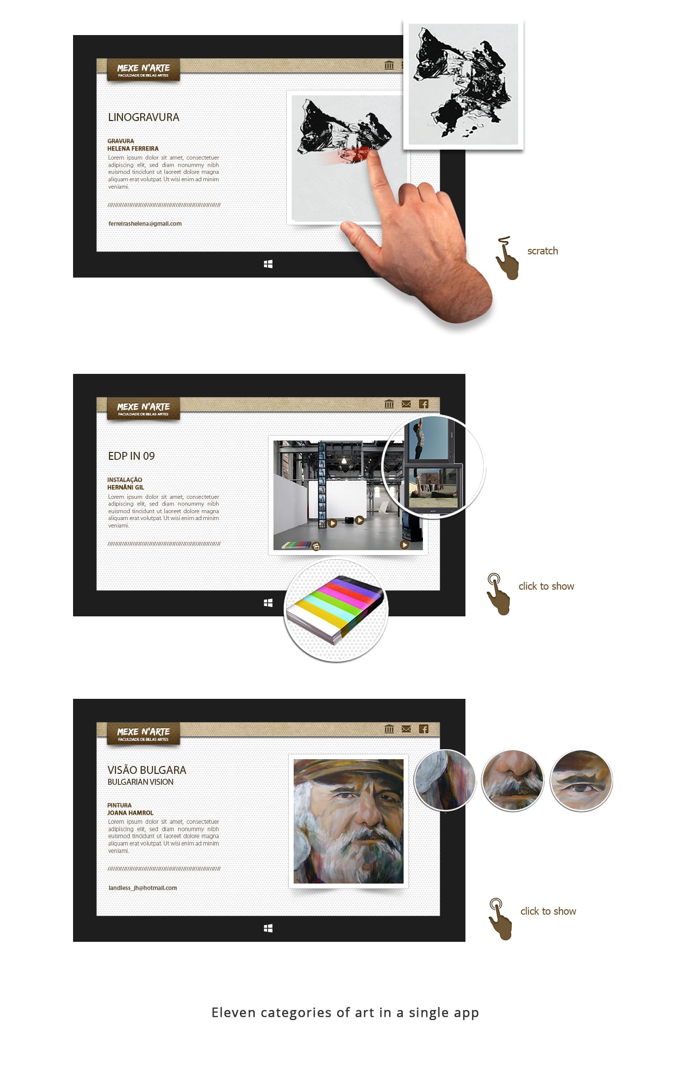 Mexe N'Arte Interactive Book Tablet App project image