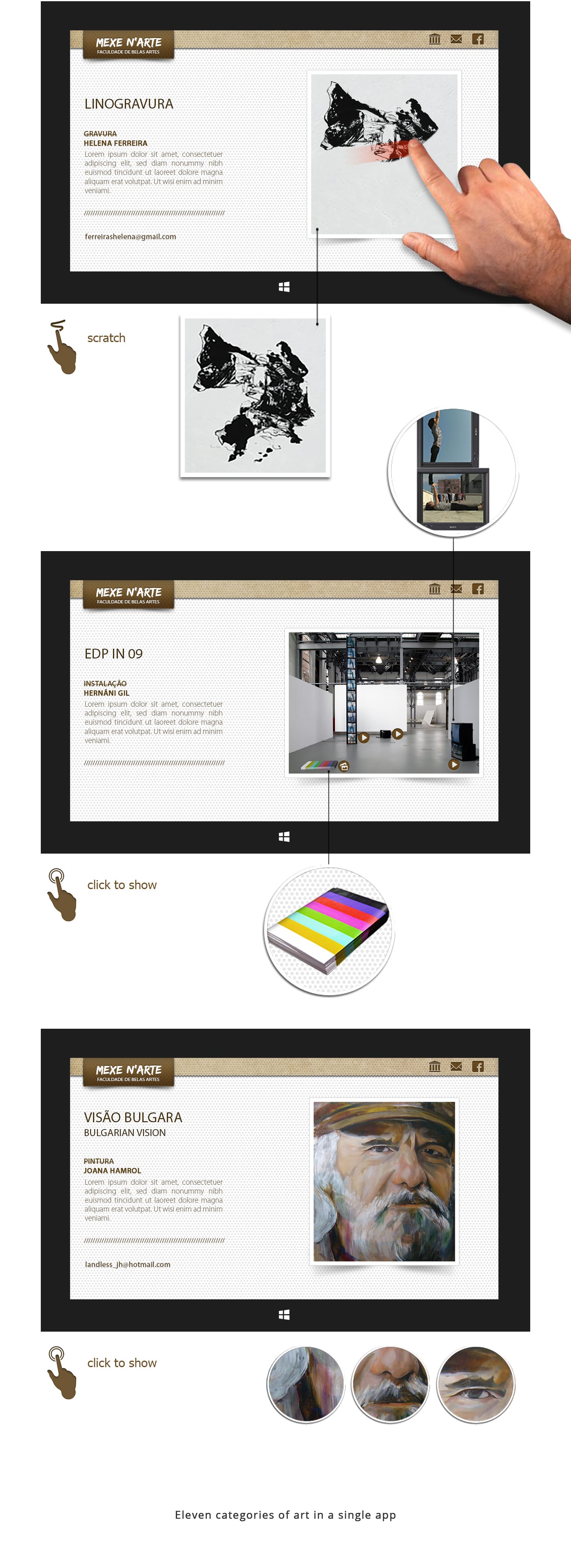 Mexe N'Arte Interactive Book Tablet App project image