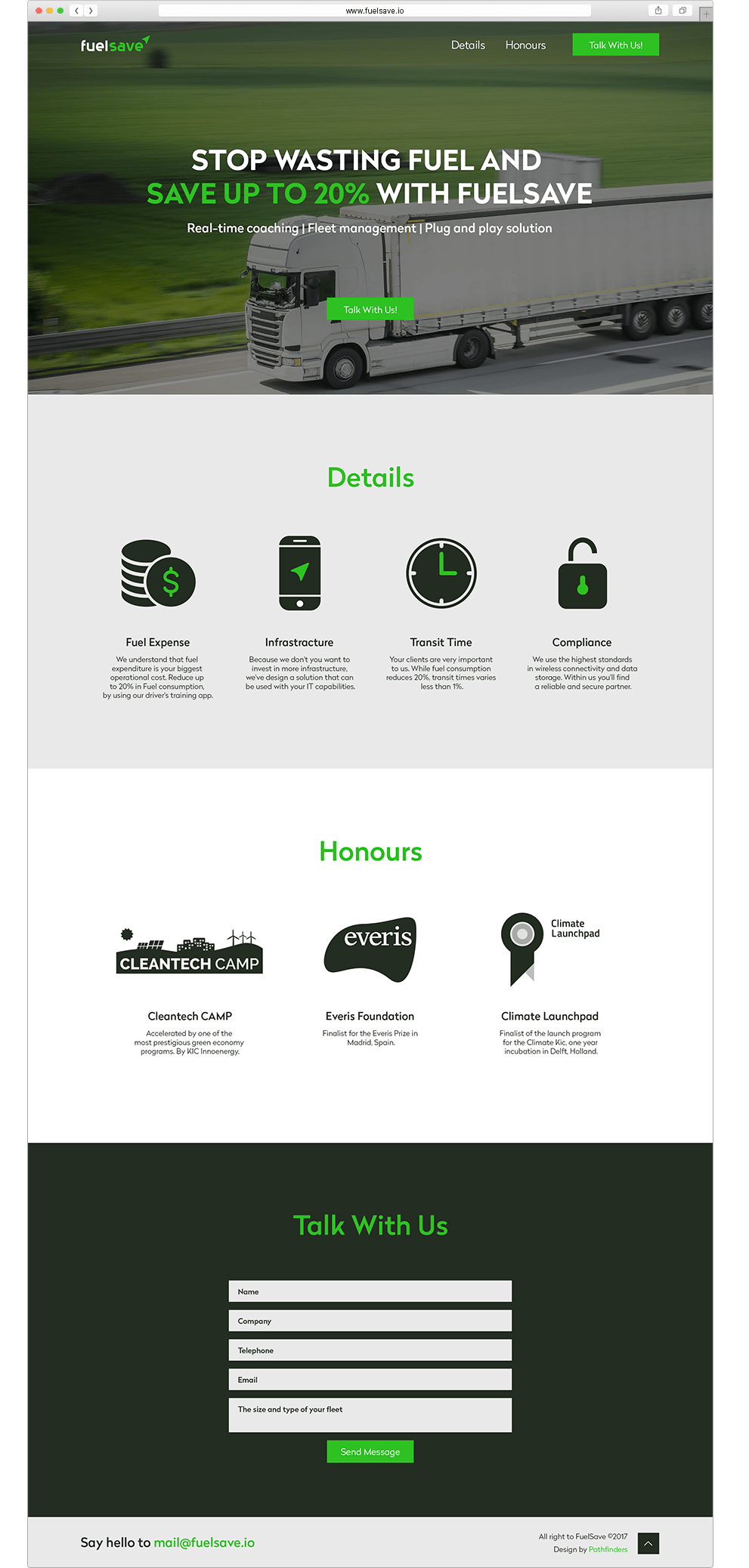 Fuelsave Website for mobile