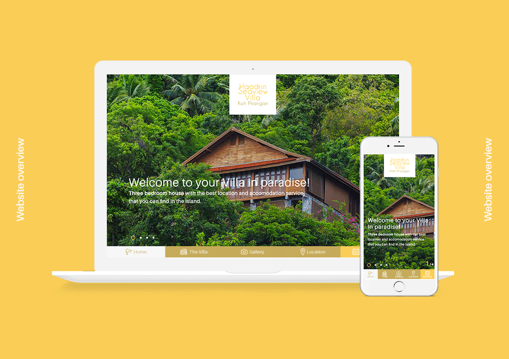 Haadrin Seaview Villa Website overview for mobile