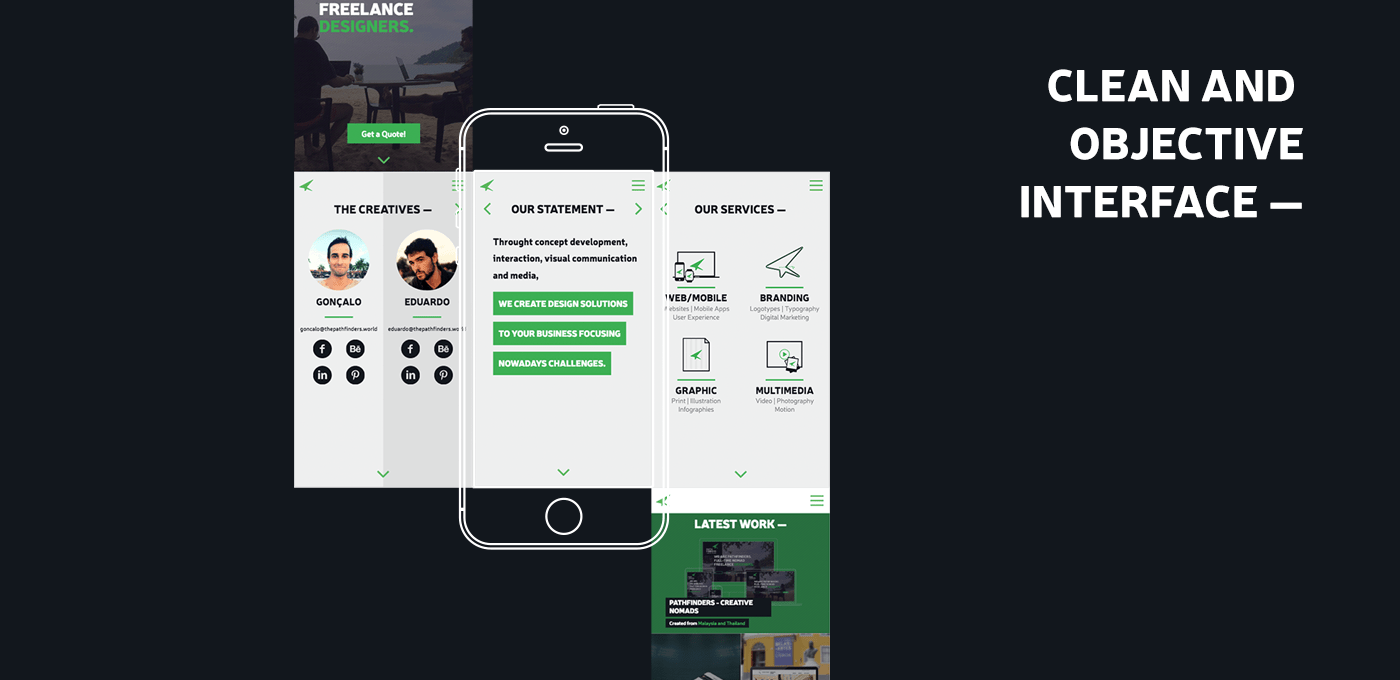 Pathfinders User Interface for desktop