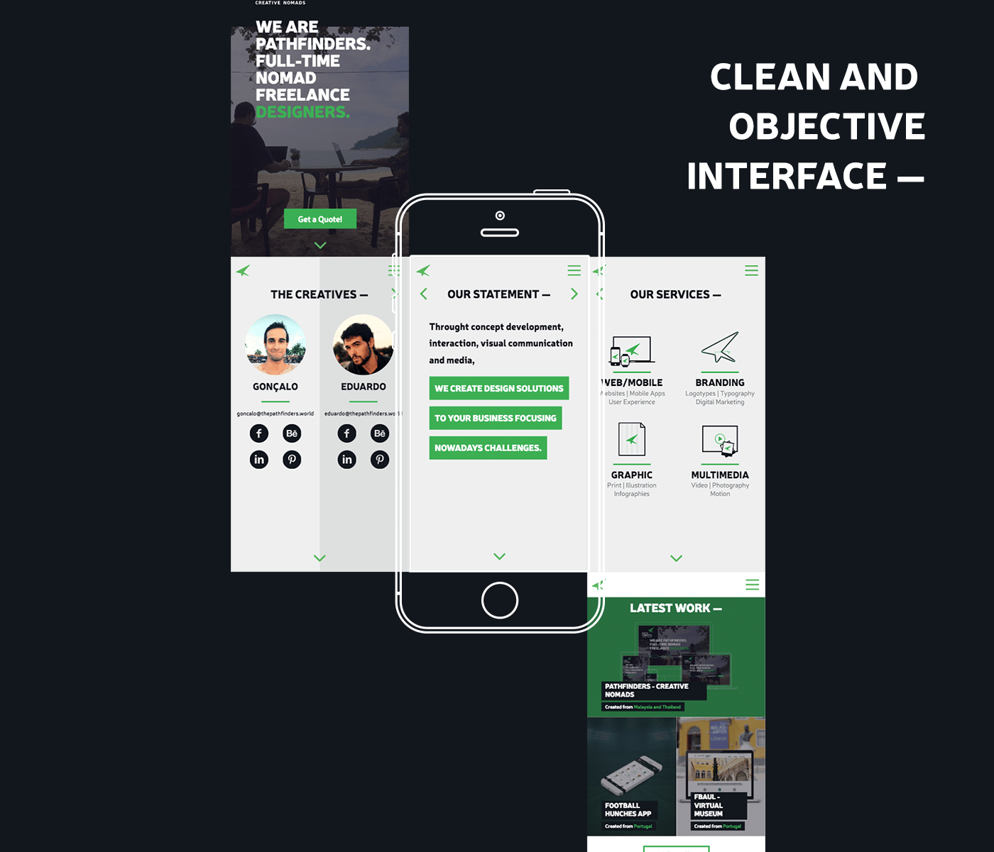 Pathfinders User Interface for mobile